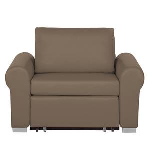 Fauteuil convertible Latina II Imitation cuir - Taupe