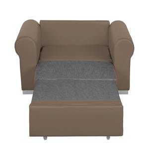 Fauteuil convertible Latina II Imitation cuir - Taupe