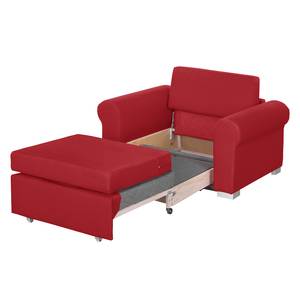 Fauteuil-lit LATINA Basic Country Tissu - Tissu Doran : Rouge - Largeur : 125 cm