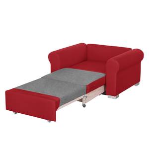 Fauteuil-lit LATINA Basic Country Tissu - Tissu Doran : Rouge - Largeur : 125 cm