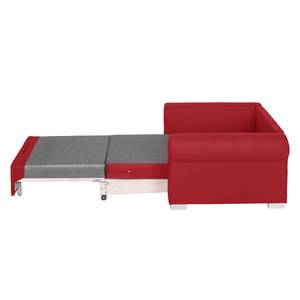 Slaapfauteuil LATINA Basic Country geweven stof - Stof Doran: Rood - Breedte: 125 cm