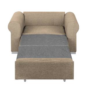 Fauteuil-lit LATINA Basic Country Tissu - Tissu Mueni /  Tissu Logan: Beige / carreaux Marron - Largeur : 125 cm