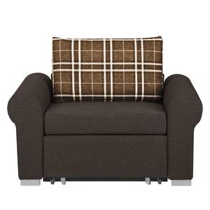 Fauteuil-lit LATINA Basic Country Tissu - Tissu Mueni /  Tissu Logan: Marron / Marron-Blanc