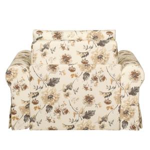 Slaapfauteuil Latina VIII vlakweefsel - gebloemd - Beige/bruin