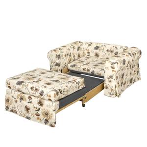 Slaapfauteuil Latina VIII vlakweefsel - gebloemd - Beige/bruin