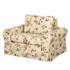 Fauteuil convertible Latina VI Toile tissée - Motif floral - Beige