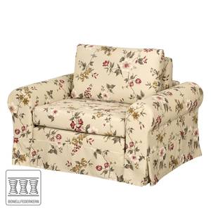 Fauteuil convertible Latina VI Toile tissée - Motif floral - Beige