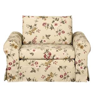 Fauteuil convertible Latina VI Toile tissée - Motif floral - Beige