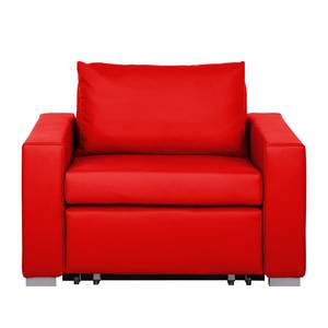 Fauteuil convertible Latina IV Imitation cuir - Rouge