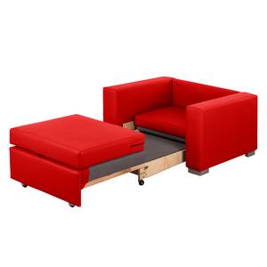 Fauteuil convertible Latina IV Imitation cuir - Rouge