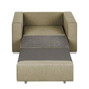 Slaapfauteuil LATINA Basic geweven stof - Stof Doran: Beige - Breedte: 110 cm