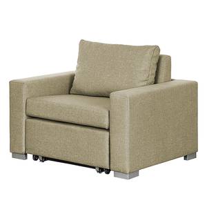 Fauteuil convertible LATINA basic Textile - Tissu Doran : Beige - Largeur : 110 cm