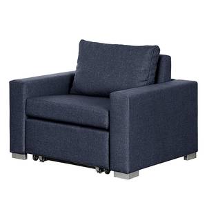 Slaapfauteuil LATINA Basic geweven stof - Stof Doran: Blauw