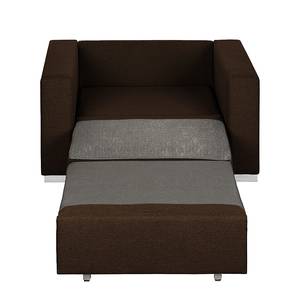 Fauteuil convertible LATINA basic Textile - Tissu Doran : Marron foncé