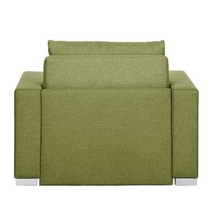 Slaapfauteuil LATINA Basic geweven stof - Stof Doran: Groen - Breedte: 110 cm