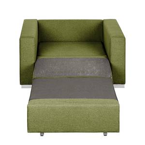 Fauteuil convertible LATINA basic Textile - Tissu Doran : Vert - Largeur : 110 cm