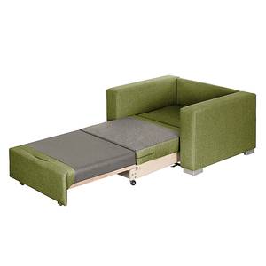 Slaapfauteuil LATINA Basic geweven stof - Stof Doran: Groen - Breedte: 110 cm