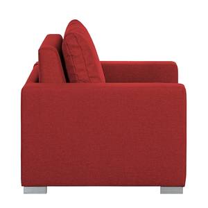 Slaapfauteuil LATINA Basic geweven stof - Stof Doran: Rood - Breedte: 110 cm