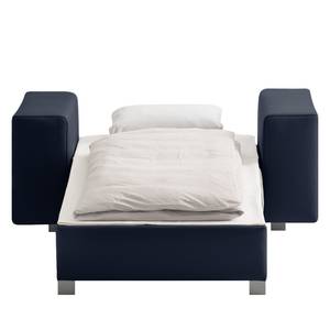 Fauteuil convertible Plaza Cuir véritable - Bleu foncé - Sans fonction