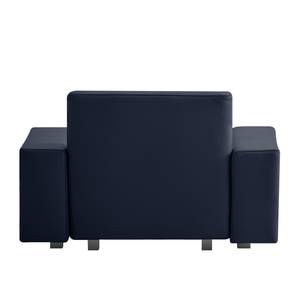 Fauteuil convertible Plaza Cuir véritable - Bleu foncé - Sans fonction