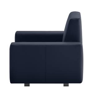 Fauteuil convertible Plaza Cuir véritable - Bleu foncé - Sans fonction