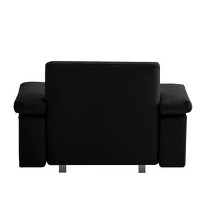 Fauteuil convertible Plaza Cuir véritable - Noir - Accoudoir réglable