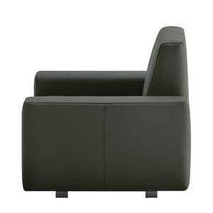 Fauteuil convertible Plaza Cuir véritable - Vert sapin - Sans fonction