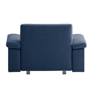 Slaapfauteuil Plaza geweven stof - Blauw - Armleuningen verstelbaar