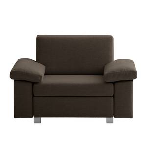 Fauteuil convertible Plaza Tissu - Marron - Accoudoir réglable