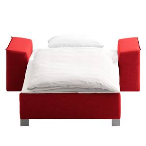 Poltrona letto Plaza Tessuto - Rosso - Bracciolo regolabile