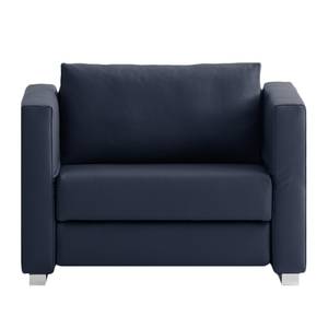 Slaapfauteuil Randa echt leer - Donkerblauw