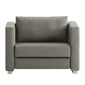 Fauteuil convertible Randa Cuir véritable - Gris