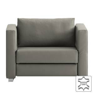 Fauteuil convertible Randa Cuir véritable - Gris