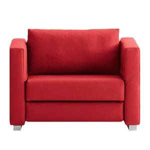 Fauteuil convertible Randa Cuir véritable - Rouge