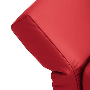 Fauteuil convertible Randa Cuir véritable - Rouge