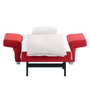 Slaapfauteuil Randa echt leer - Rood