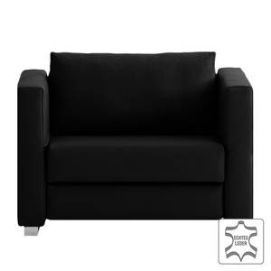 Fauteuil convertible Randa Cuir véritable - Noir