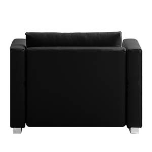 Fauteuil convertible Randa Cuir véritable - Noir