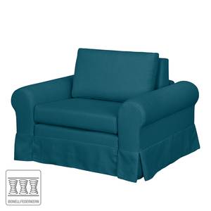 Fauteuil convertible Latina XIII Tissu - Bleu pétrole