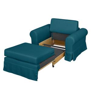 Fauteuil convertible Latina XIII Tissu - Bleu pétrole