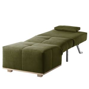 Fauteuil convertible Simla II Microfibre - Vert olive