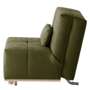 Fauteuil convertible Simla II Microfibre - Vert olive