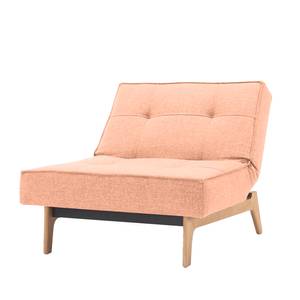 Fauteuil Splitback Eik geweven stof - roze