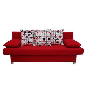 Sofa Fashion (mit Schlaffunktion) Microfaser Rot