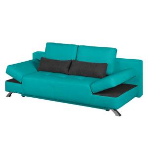 Schlafsofa Angie Webstoff Petrol / Schwarz