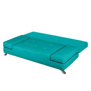 Schlafsofa Angie Webstoff Petrol / Schwarz