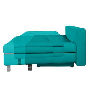 Schlafsofa Angie Webstoff Petrol / Schwarz