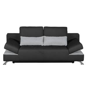 Schlafsofa Angie Webstoff Schwarz / Platin