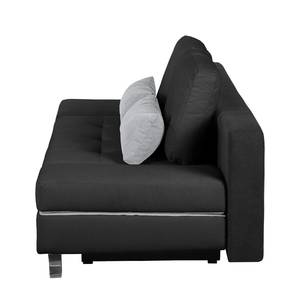 Schlafsofa Angie Webstoff Schwarz / Platin