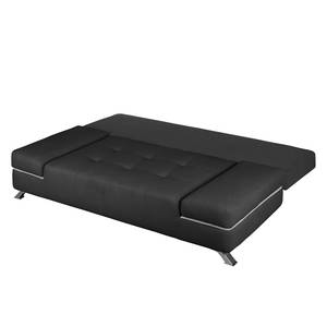 Schlafsofa Angie Webstoff Schwarz / Platin